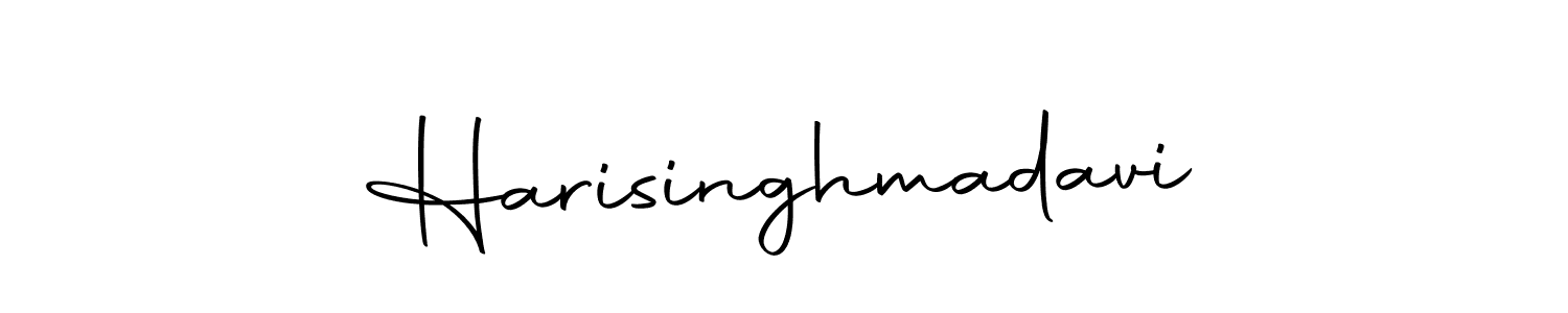 How to make Harisinghmadavi name signature. Use Autography-DOLnW style for creating short signs online. This is the latest handwritten sign. Harisinghmadavi signature style 10 images and pictures png
