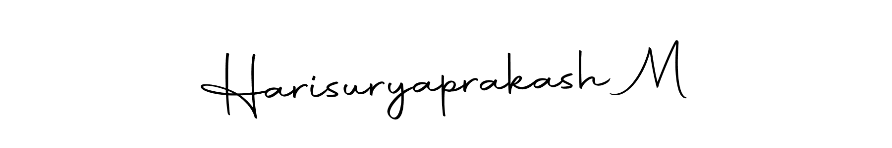 Autography-DOLnW is a professional signature style that is perfect for those who want to add a touch of class to their signature. It is also a great choice for those who want to make their signature more unique. Get Harisuryaprakash M name to fancy signature for free. Harisuryaprakash M signature style 10 images and pictures png
