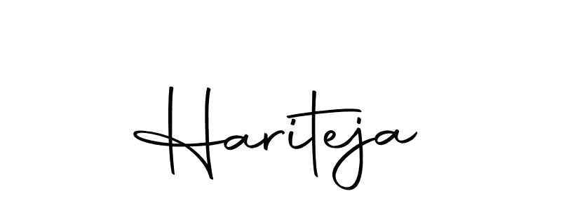 You can use this online signature creator to create a handwritten signature for the name Hariteja. This is the best online autograph maker. Hariteja signature style 10 images and pictures png