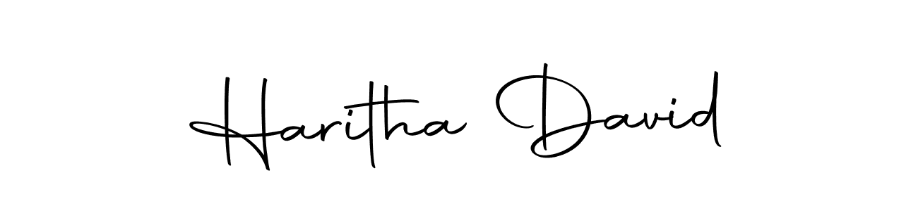 How to make Haritha David name signature. Use Autography-DOLnW style for creating short signs online. This is the latest handwritten sign. Haritha David signature style 10 images and pictures png