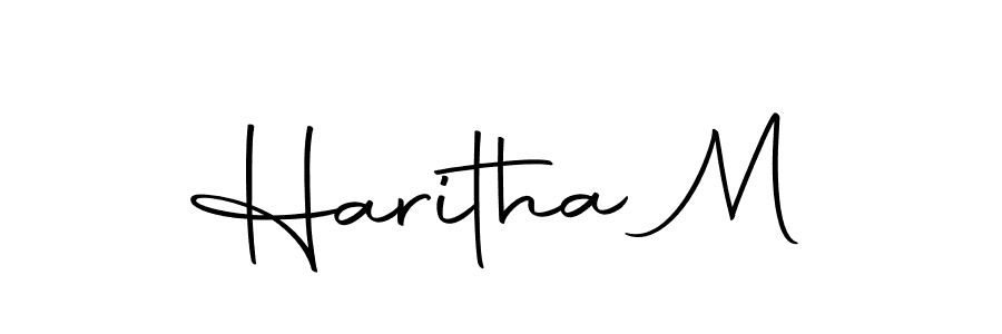 Here are the top 10 professional signature styles for the name Haritha M. These are the best autograph styles you can use for your name. Haritha M signature style 10 images and pictures png