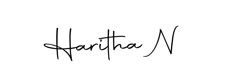 Haritha N stylish signature style. Best Handwritten Sign (Autography-DOLnW) for my name. Handwritten Signature Collection Ideas for my name Haritha N. Haritha N signature style 10 images and pictures png