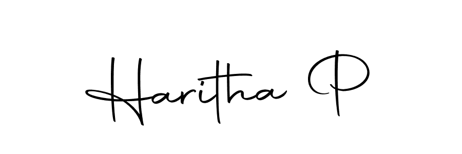 Make a beautiful signature design for name Haritha P. With this signature (Autography-DOLnW) style, you can create a handwritten signature for free. Haritha P signature style 10 images and pictures png