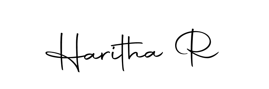 Also we have Haritha R name is the best signature style. Create professional handwritten signature collection using Autography-DOLnW autograph style. Haritha R signature style 10 images and pictures png