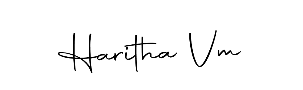 Make a beautiful signature design for name Haritha Vm. Use this online signature maker to create a handwritten signature for free. Haritha Vm signature style 10 images and pictures png