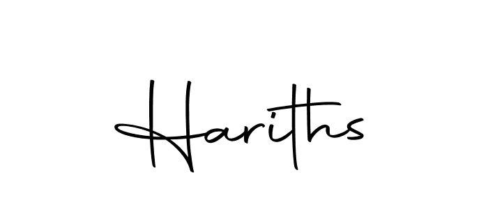 Create a beautiful signature design for name Hariths. With this signature (Autography-DOLnW) fonts, you can make a handwritten signature for free. Hariths signature style 10 images and pictures png