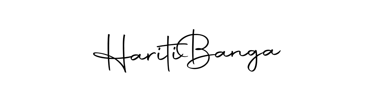 Design your own signature with our free online signature maker. With this signature software, you can create a handwritten (Autography-DOLnW) signature for name Hariti  Banga. Hariti  Banga signature style 10 images and pictures png