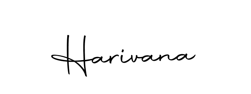 Design your own signature with our free online signature maker. With this signature software, you can create a handwritten (Autography-DOLnW) signature for name Harivana. Harivana signature style 10 images and pictures png
