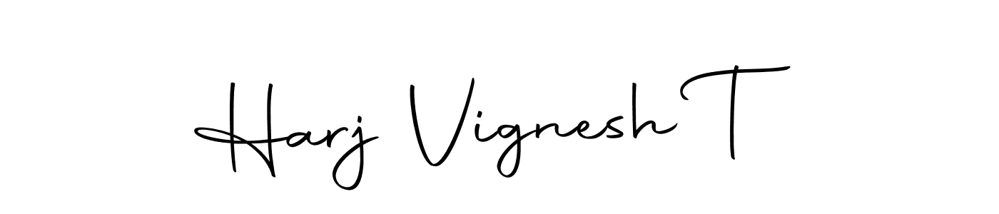 Harj Vignesh T stylish signature style. Best Handwritten Sign (Autography-DOLnW) for my name. Handwritten Signature Collection Ideas for my name Harj Vignesh T. Harj Vignesh T signature style 10 images and pictures png