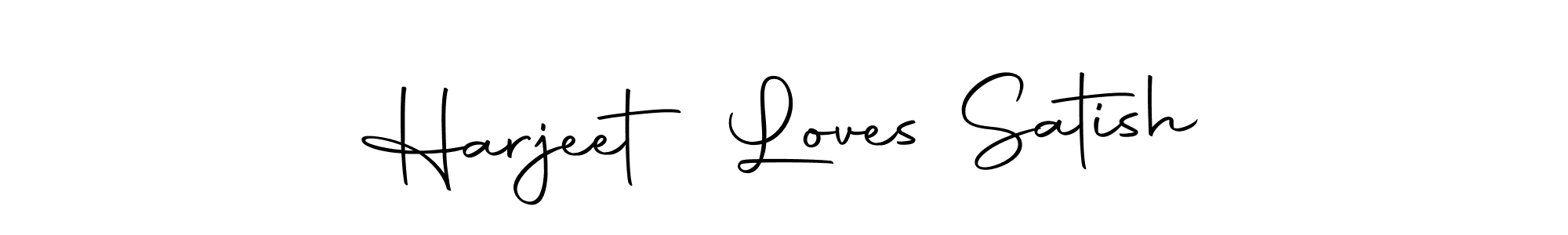 Make a beautiful signature design for name Harjeet Loves Satish. With this signature (Autography-DOLnW) style, you can create a handwritten signature for free. Harjeet Loves Satish signature style 10 images and pictures png