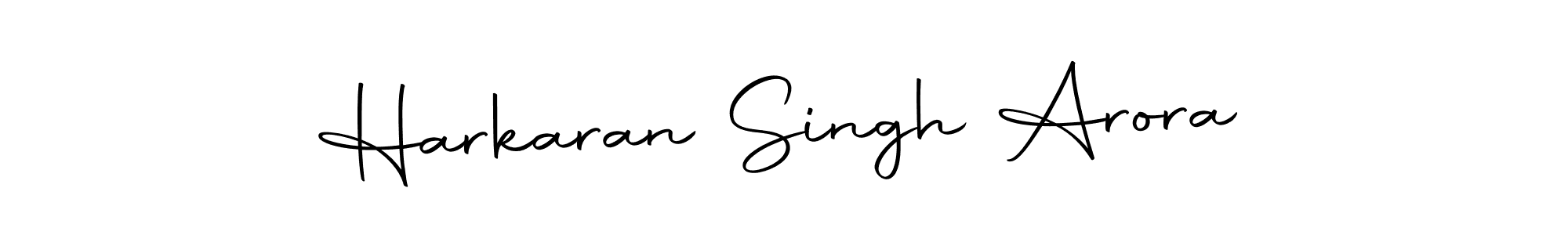 How to make Harkaran Singh Arora name signature. Use Autography-DOLnW style for creating short signs online. This is the latest handwritten sign. Harkaran Singh Arora signature style 10 images and pictures png