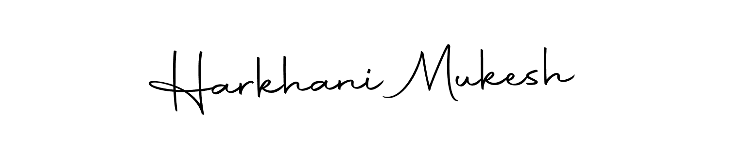 You should practise on your own different ways (Autography-DOLnW) to write your name (Harkhani Mukesh) in signature. don't let someone else do it for you. Harkhani Mukesh signature style 10 images and pictures png