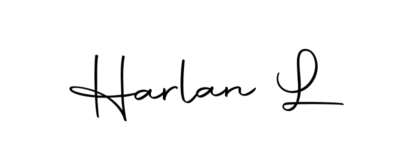 The best way (Autography-DOLnW) to make a short signature is to pick only two or three words in your name. The name Harlan L include a total of six letters. For converting this name. Harlan L signature style 10 images and pictures png