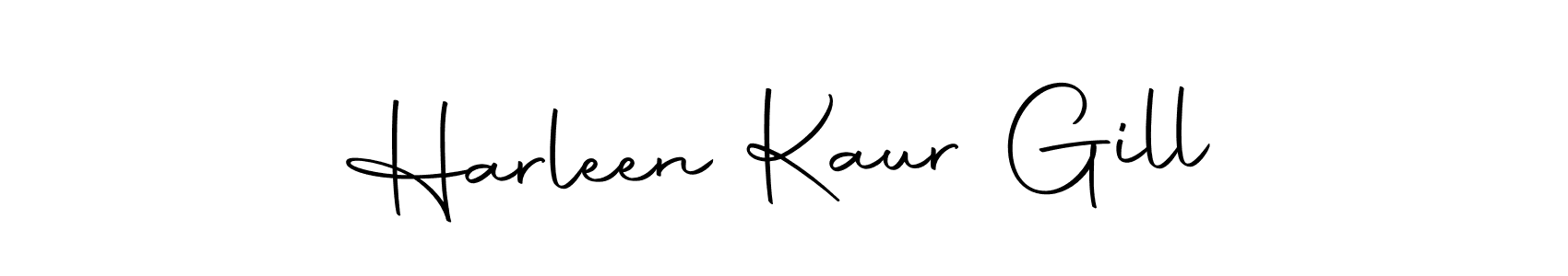 Make a beautiful signature design for name Harleen Kaur Gill. With this signature (Autography-DOLnW) style, you can create a handwritten signature for free. Harleen Kaur Gill signature style 10 images and pictures png