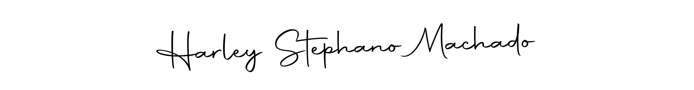 How to make Harley Stephano Machado name signature. Use Autography-DOLnW style for creating short signs online. This is the latest handwritten sign. Harley Stephano Machado signature style 10 images and pictures png