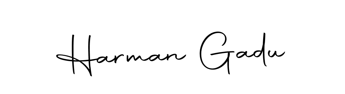 You can use this online signature creator to create a handwritten signature for the name Harman Gadu. This is the best online autograph maker. Harman Gadu signature style 10 images and pictures png