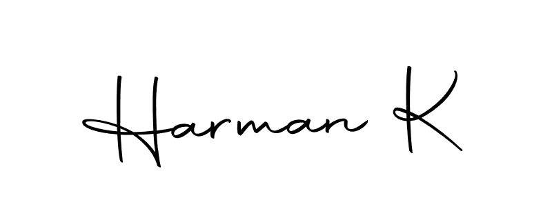 Make a beautiful signature design for name Harman K. With this signature (Autography-DOLnW) style, you can create a handwritten signature for free. Harman K signature style 10 images and pictures png