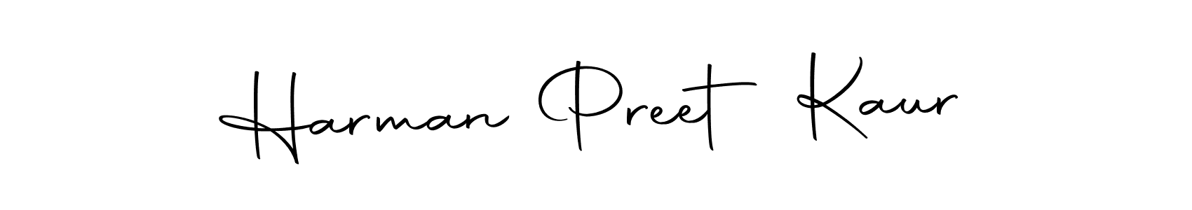 How to make Harman Preet Kaur name signature. Use Autography-DOLnW style for creating short signs online. This is the latest handwritten sign. Harman Preet Kaur signature style 10 images and pictures png