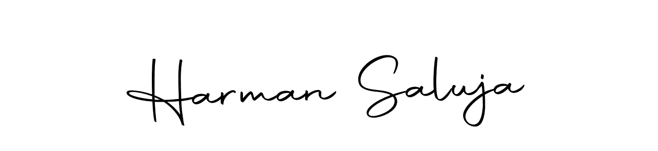 Similarly Autography-DOLnW is the best handwritten signature design. Signature creator online .You can use it as an online autograph creator for name Harman Saluja. Harman Saluja signature style 10 images and pictures png