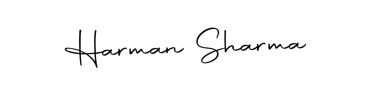 How to make Harman Sharma name signature. Use Autography-DOLnW style for creating short signs online. This is the latest handwritten sign. Harman Sharma signature style 10 images and pictures png