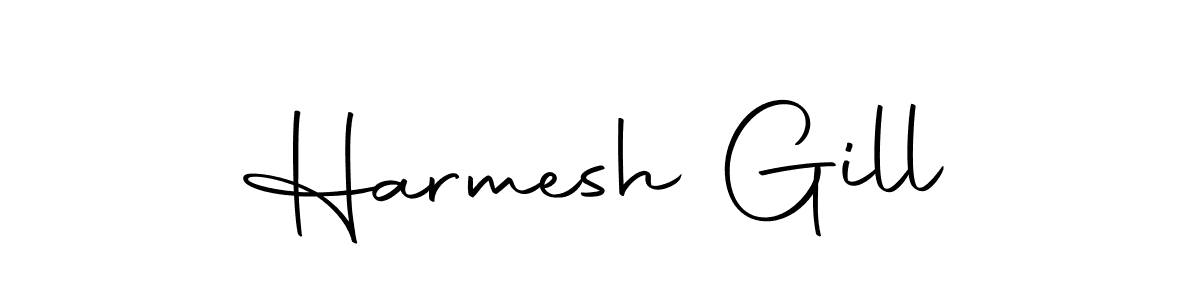 Make a beautiful signature design for name Harmesh Gill. Use this online signature maker to create a handwritten signature for free. Harmesh Gill signature style 10 images and pictures png