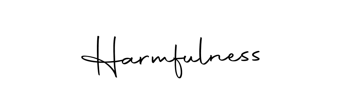 Design your own signature with our free online signature maker. With this signature software, you can create a handwritten (Autography-DOLnW) signature for name Harmfulness. Harmfulness signature style 10 images and pictures png