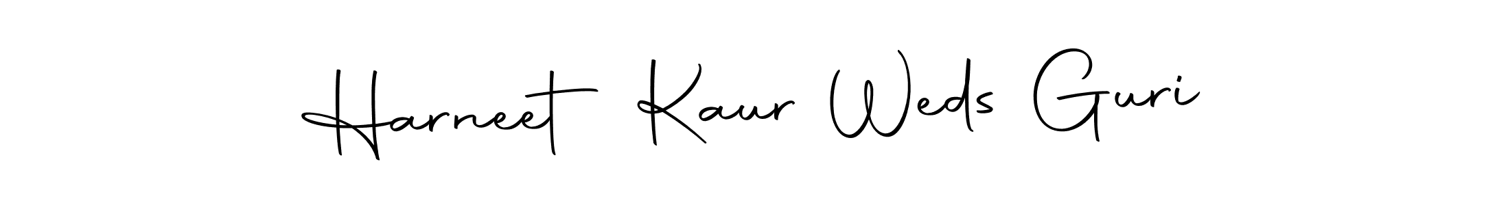 Make a short Harneet Kaur Weds Guri signature style. Manage your documents anywhere anytime using Autography-DOLnW. Create and add eSignatures, submit forms, share and send files easily. Harneet Kaur Weds Guri signature style 10 images and pictures png