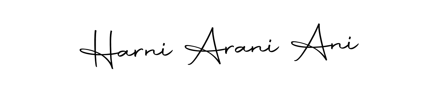 Similarly Autography-DOLnW is the best handwritten signature design. Signature creator online .You can use it as an online autograph creator for name Harni Arani Ani. Harni Arani Ani signature style 10 images and pictures png