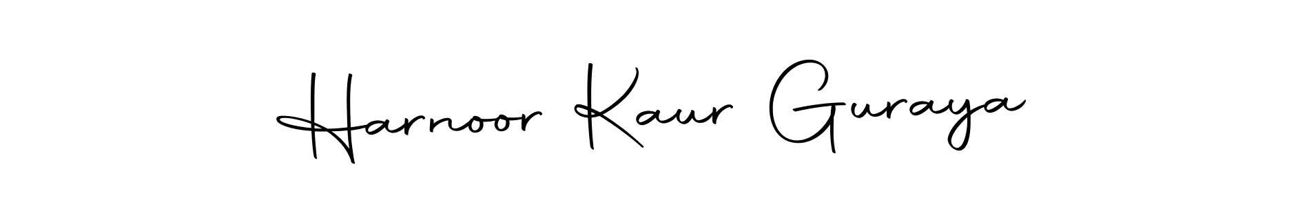 Create a beautiful signature design for name Harnoor Kaur Guraya. With this signature (Autography-DOLnW) fonts, you can make a handwritten signature for free. Harnoor Kaur Guraya signature style 10 images and pictures png