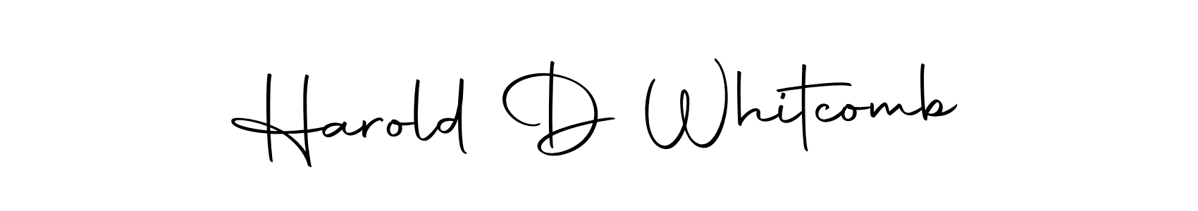 How to make Harold D Whitcomb name signature. Use Autography-DOLnW style for creating short signs online. This is the latest handwritten sign. Harold D Whitcomb signature style 10 images and pictures png