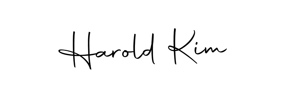 How to make Harold Kim name signature. Use Autography-DOLnW style for creating short signs online. This is the latest handwritten sign. Harold Kim signature style 10 images and pictures png