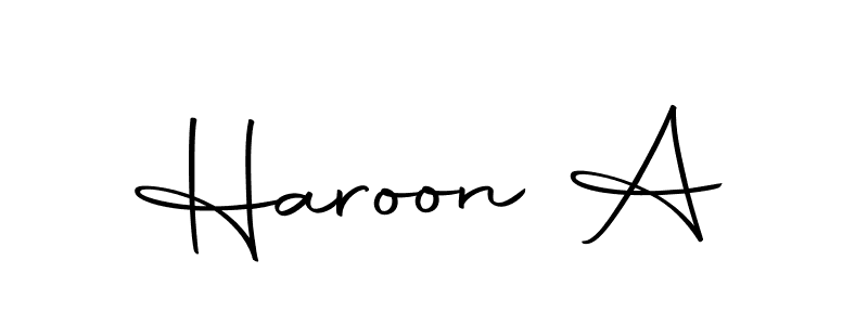 How to make Haroon A signature? Autography-DOLnW is a professional autograph style. Create handwritten signature for Haroon A name. Haroon A signature style 10 images and pictures png