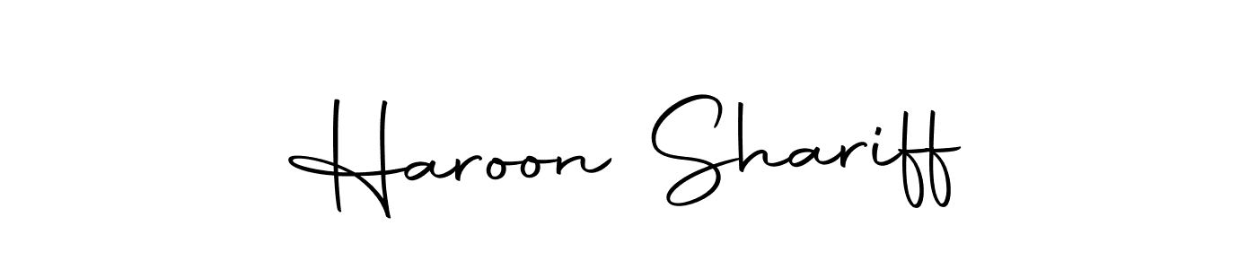 You can use this online signature creator to create a handwritten signature for the name Haroon Shariff. This is the best online autograph maker. Haroon Shariff signature style 10 images and pictures png