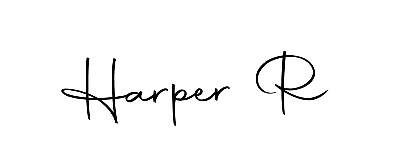 Design your own signature with our free online signature maker. With this signature software, you can create a handwritten (Autography-DOLnW) signature for name Harper R. Harper R signature style 10 images and pictures png