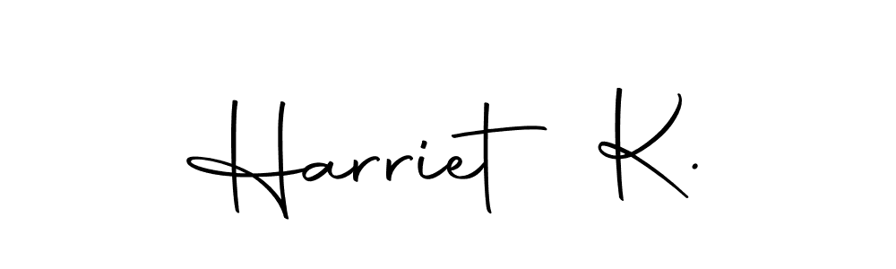 Design your own signature with our free online signature maker. With this signature software, you can create a handwritten (Autography-DOLnW) signature for name Harriet K.. Harriet K. signature style 10 images and pictures png