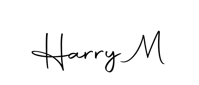 Create a beautiful signature design for name Harry M. With this signature (Autography-DOLnW) fonts, you can make a handwritten signature for free. Harry M signature style 10 images and pictures png