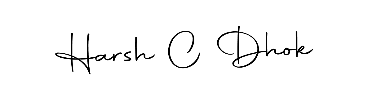 Create a beautiful signature design for name Harsh C Dhok. With this signature (Autography-DOLnW) fonts, you can make a handwritten signature for free. Harsh C Dhok signature style 10 images and pictures png