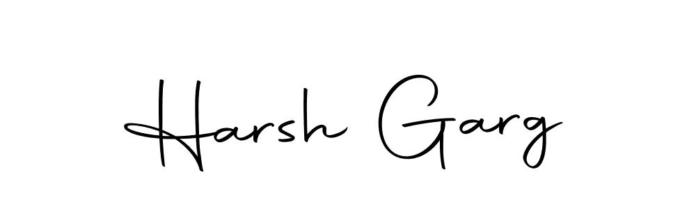 Design your own signature with our free online signature maker. With this signature software, you can create a handwritten (Autography-DOLnW) signature for name Harsh Garg. Harsh Garg signature style 10 images and pictures png