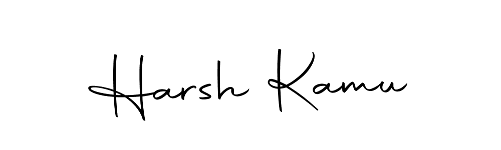 if you are searching for the best signature style for your name Harsh Kamu. so please give up your signature search. here we have designed multiple signature styles  using Autography-DOLnW. Harsh Kamu signature style 10 images and pictures png