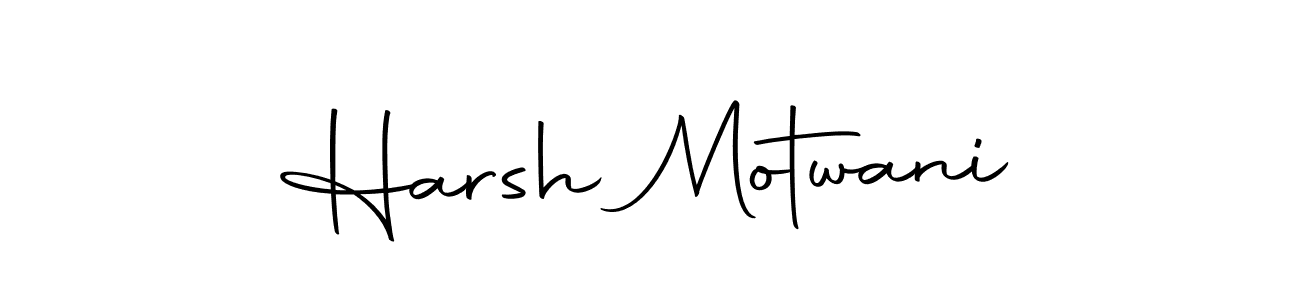 How to make Harsh Motwani name signature. Use Autography-DOLnW style for creating short signs online. This is the latest handwritten sign. Harsh Motwani signature style 10 images and pictures png