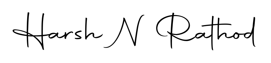 Explore multiple handwriting variations for Harsh N Rathod including this stunning Autography-DOLnW design. Free to use across all platforms. Harsh N Rathod signature style 10 images and pictures png