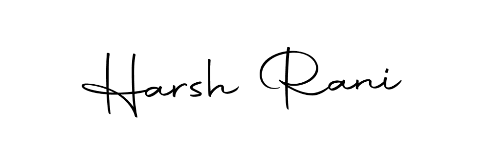 if you are searching for the best signature style for your name Harsh Rani. so please give up your signature search. here we have designed multiple signature styles  using Autography-DOLnW. Harsh Rani signature style 10 images and pictures png