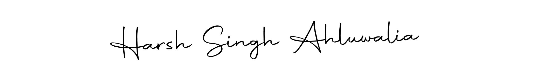 How to make Harsh Singh Ahluwalia name signature. Use Autography-DOLnW style for creating short signs online. This is the latest handwritten sign. Harsh Singh Ahluwalia signature style 10 images and pictures png