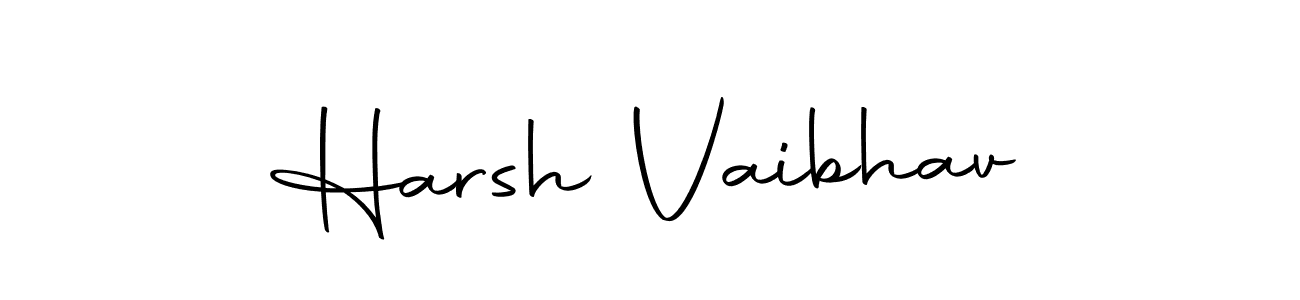 How to make Harsh Vaibhav name signature. Use Autography-DOLnW style for creating short signs online. This is the latest handwritten sign. Harsh Vaibhav signature style 10 images and pictures png