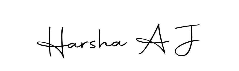 Make a beautiful signature design for name Harsha A J. With this signature (Autography-DOLnW) style, you can create a handwritten signature for free. Harsha A J signature style 10 images and pictures png