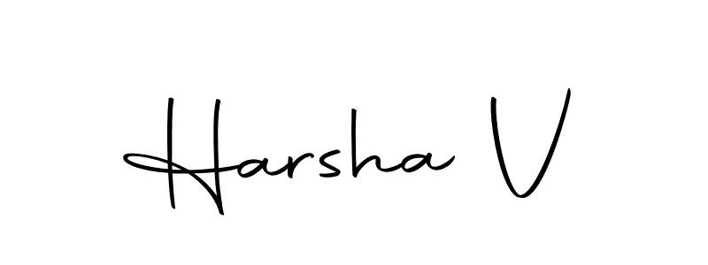Create a beautiful signature design for name Harsha V. With this signature (Autography-DOLnW) fonts, you can make a handwritten signature for free. Harsha V signature style 10 images and pictures png