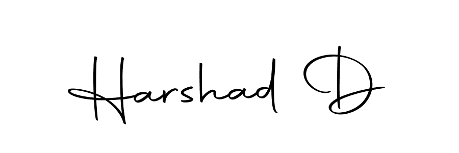 Create a beautiful signature design for name Harshad D. With this signature (Autography-DOLnW) fonts, you can make a handwritten signature for free. Harshad D signature style 10 images and pictures png