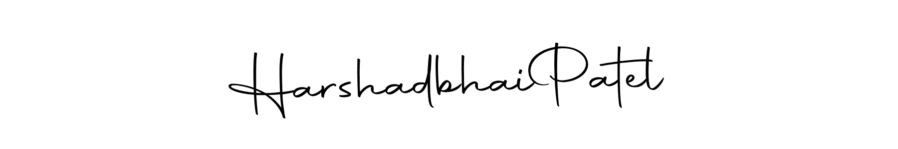 Create a beautiful signature design for name Harshadbhai  Patel. With this signature (Autography-DOLnW) fonts, you can make a handwritten signature for free. Harshadbhai  Patel signature style 10 images and pictures png