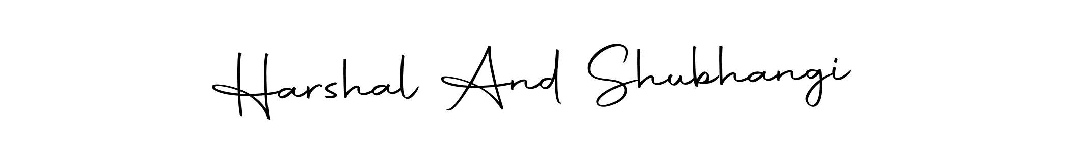 Use a signature maker to create a handwritten signature online. With this signature software, you can design (Autography-DOLnW) your own signature for name Harshal And Shubhangi. Harshal And Shubhangi signature style 10 images and pictures png