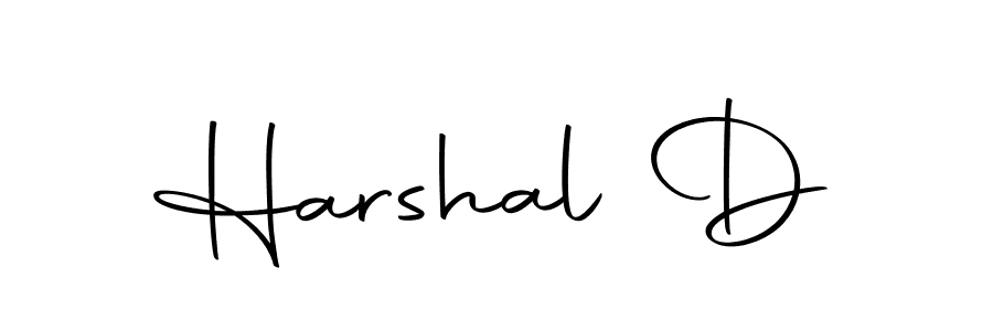 How to make Harshal D signature? Autography-DOLnW is a professional autograph style. Create handwritten signature for Harshal D name. Harshal D signature style 10 images and pictures png